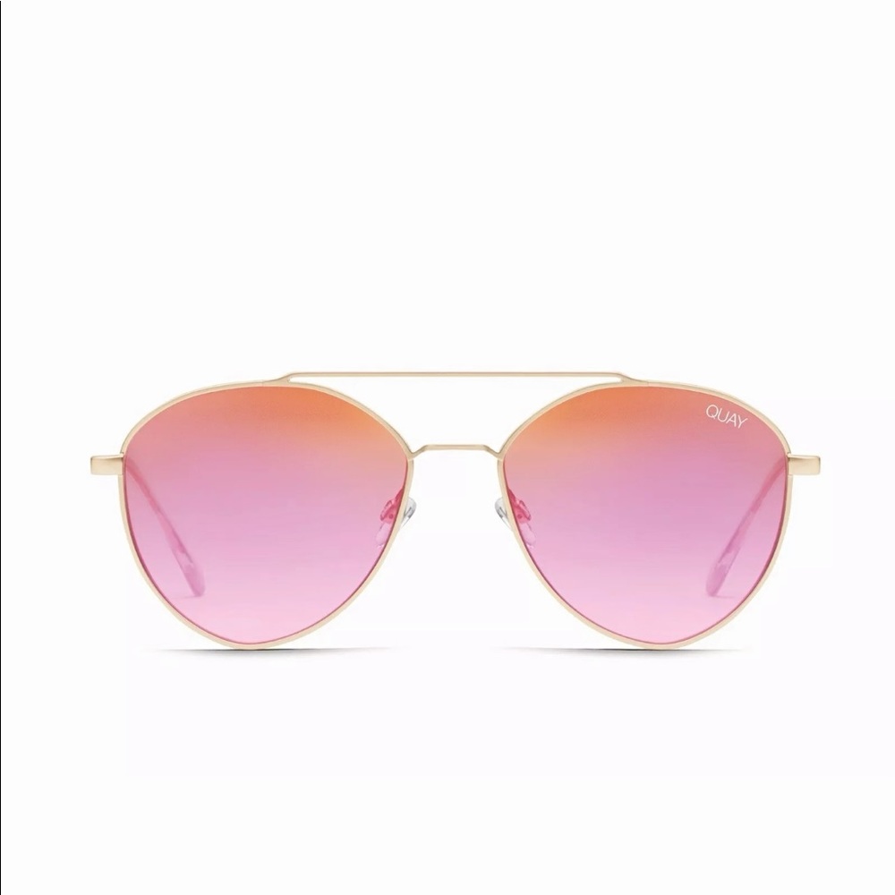 SOLD Quay Australia Matte Gold/Pink Aviators - Picture 3 of 8